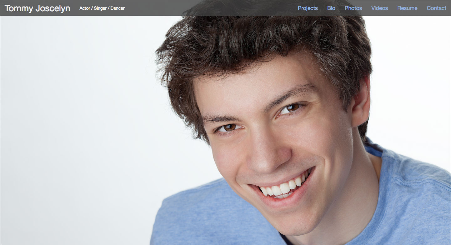 Actor/Singer/Dancer Website image